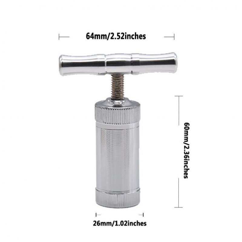 US Pollen Press Tool Heavy Duty Zinc Manual Handle Ultimate Pressure 152mm Metal Pollen Presser Compressor Silver