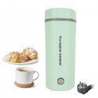 US Portable 304 Stainless Steel Electric Kettle Automatic Heating Cup Suitable For Milk Coffee Water Making Tea Green upgrade EU plug 220v
