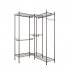 US Portable 4 Rows Clothes Rack With 7 Layers Shelves Garment Rack Wardrobe Closet Rack  180 X 35 X 195cm  black