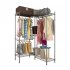 US Portable 4 Rows Clothes Rack With 7 Layers Shelves Garment Rack Wardrobe Closet Rack  180 X 35 X 195cm  black