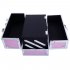 US Portable Cosmetic Case with Mirror Makeup Train Case Jewelry Box Organizer Pink
