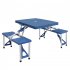 US Portable Folding Tables Chairs Set Picnic Table with 4 Seats Blue