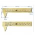 US Portable Measuring Tool 100mm Mini Solid Brass Slide Ruler Scale Vernier Gold Caliper yellow 100