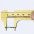 US Portable Measuring Tool 100mm Mini Solid Brass Slide Ruler Scale Vernier Gold Caliper yellow 100