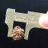 US Portable Measuring Tool 100mm Mini Solid Brass Slide Ruler Scale Vernier Gold Caliper yellow 100