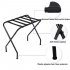 US Portable Metal Luggage Rack 100 Lbs Load Capacity Heavy Duty Nylon Straps for Daily Use 680x400x560mm Black