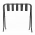 US Portable Metal Luggage Rack 100 Lbs Load Capacity Heavy Duty Nylon Straps for Daily Use 680x400x560mm Black