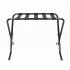 US Portable Metal Luggage Rack 100 Lbs Load Capacity Heavy Duty Nylon Straps for Daily Use 680x400x560mm Black