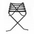 US Portable Metal Luggage Rack 100 Lbs Load Capacity Heavy Duty Nylon Straps for Daily Use 680x400x560mm Black