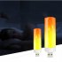 US Portable Mini Night Light Ultra Bright Energy Saving Flame Light Effect Usb Lamp as picture show