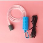 US Portable Mini USB Aquarium Fish Tank Oxygen Air Pump Mute Energy Saving Supplies Accessories light blue 2pcs