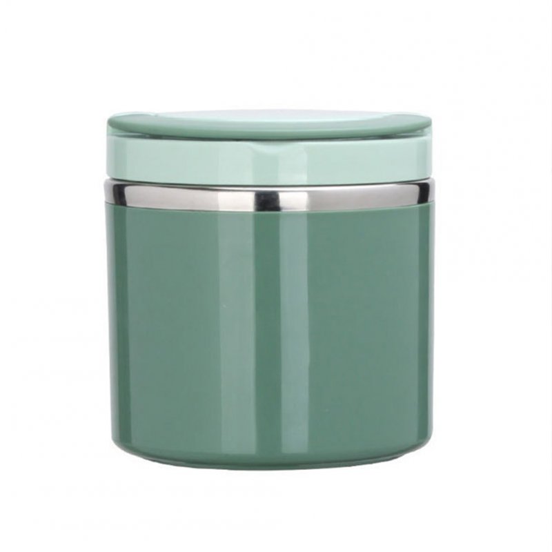 US LIZHOUMIL Portable Stainless Steel Breakfast  Cup Soup Bowl Thermal Storage Container Sealed Bento Box With Handle Green 1000 ml