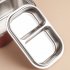 US Portable Stainless Steel Student Compartment Sealed Lunch Box Food  Container red