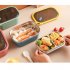 US Portable Stainless Steel Student Compartment Sealed Lunch Box Food  Container red