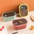 US Portable Stainless Steel Student Compartment Sealed Lunch Box Food  Container red