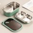 US Portable Stainless Steel Student Compartment Sealed Lunch Box Food  Container red