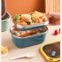 US Portable Stainless Steel Student Compartment Sealed Lunch Box Food  Container red