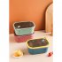 US Portable Stainless Steel Student Compartment Sealed Lunch Box Food  Container red