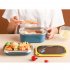 US Portable Stainless Steel Student Compartment Sealed Lunch Box Food  Container red
