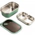 US Portable Stainless Steel Student Compartment Sealed Lunch Box Food  Container red