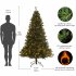 US Pre Lit Artificial Full Christmas Tree 7 5 Feet Hinged 1420 Branches Tips Xmas Tree With 400 Pre strung Led Lights Green