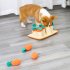US Pulling Carrot Game Iq Educational Dog Toys Slow Food Leaking Training Playing Sniffing Pet Toys Supplies Yellow orange