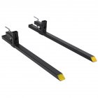 US Q235 Clamp-On Pallet Forks Rust-Proof with Adjustable Stabilizer Bar