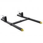US Q235 Clamp-On Pallet Forks Rust-Proof with Adjustable Stabilizer Bar