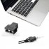 US RJ45 Splitter Adapter 1 to 2 Dual Female Port CAT 5 CAT 6 LAN Ethernet Socket Splitter Connector Adapter  black