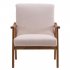 US Retro Single Sofa Chair 330 Lb Load Capacity Indoor Leisure Chair with Backrest Beige