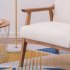 US Retro Single Sofa Chair 330 Lb Load Capacity Indoor Leisure Chair with Backrest Beige