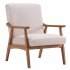 US Retro Single Sofa Chair 330 Lb Load Capacity Indoor Leisure Chair with Backrest Beige