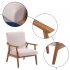 US Retro Single Sofa Chair 330 Lb Load Capacity Indoor Leisure Chair with Backrest Beige
