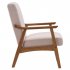US Retro Single Sofa Chair 330 Lb Load Capacity Indoor Leisure Chair with Backrest Beige