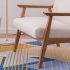 US Retro Single Sofa Chair 330 Lb Load Capacity Indoor Leisure Chair with Backrest Beige