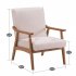 US Retro Single Sofa Chair 330 Lb Load Capacity Indoor Leisure Chair with Backrest Beige