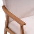 US Retro Single Sofa Chair 330 Lb Load Capacity Indoor Leisure Chair with Backrest Beige