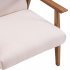 US Retro Single Sofa Chair 330 Lb Load Capacity Indoor Leisure Chair with Backrest Beige