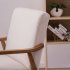 US Retro Single Sofa Chair 330 Lb Load Capacity Indoor Leisure Chair with Backrest Beige