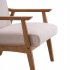 US Retro Single Sofa Chair 330 Lb Load Capacity Indoor Leisure Chair with Backrest Beige