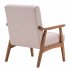 US Retro Single Sofa Chair 330 Lb Load Capacity Indoor Leisure Chair with Backrest Beige