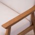 US Retro Single Sofa Chair 330 Lb Load Capacity Indoor Leisure Chair with Backrest Beige