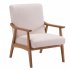 US Retro Single Sofa Chair 330 Lb Load Capacity Indoor Leisure Chair with Backrest Beige