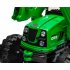 US Ride On Excavator 12V 2 Speeds Battery Powered Construction Vehicles Front Loader With Horn Safety Belt Digger For Boys Girls Birthday Christmas Gifts Green