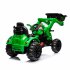 US Ride On Excavator 12V 2 Speeds Battery Powered Construction Vehicles Front Loader With Horn Safety Belt Digger For Boys Girls Birthday Christmas Gifts Green