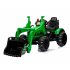 US Ride On Excavator 12V 2 Speeds Battery Powered Construction Vehicles Front Loader With Horn Safety Belt Digger For Boys Girls Birthday Christmas Gifts Green
