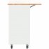 US Rolling Kitchen Island With Storage Drawer Adjustable Shelf Sliding Glass Door Cabinet With LED Light For Kitchen White