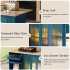 US Rolling Kitchen Island With Storage Drawer Adjustable Shelf Sliding Glass Door Cabinet With LED Light For Kitchen White