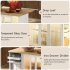 US Rolling Kitchen Island With Storage Drawer Adjustable Shelf Sliding Glass Door Cabinet With LED Light For Kitchen White