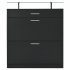 US Shoe Storage Cabinet With 2 Flip Drawers Tempered Glass Top Pulling Drawer LED Light Narrow Shoe Rack Cabinet Black